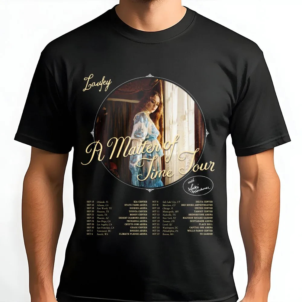 Laufey A Matter Of Time Tour T-Shirt | Retro Music Concert Graphic | Premium Cotton Unisex Tee | Gift for Jazz Pop Fans