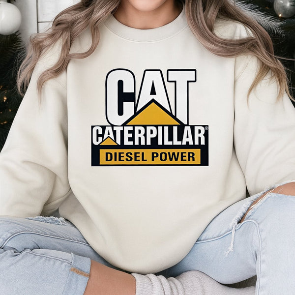 Heavy Equipment Operator Sweatshirt | Diesel Power Construction Graphic | Premium Cotton Blend Crewneck | Gift For Constructi