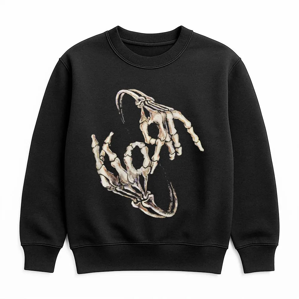 Nu Metal Band Skeleton Hands Sweatshirt | Gothic Rock Music Graphic Crewneck | Premium Cotton Blend | Unisex Alternative Aest