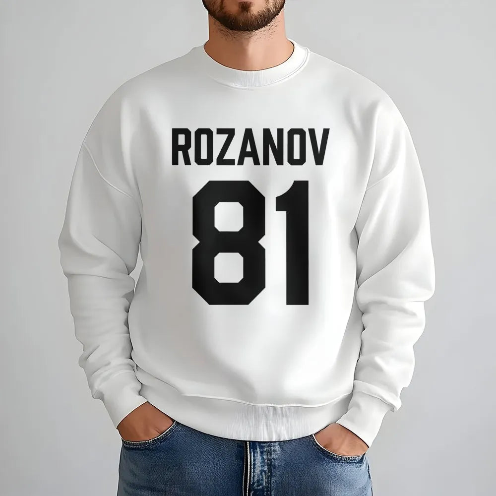 Rozanov 81 Hockey Sweatshirt | Unisex Athletic Jersey Inspired Crewneck | Premium Cotton Blend | Gift for Hockey Fans and Spo