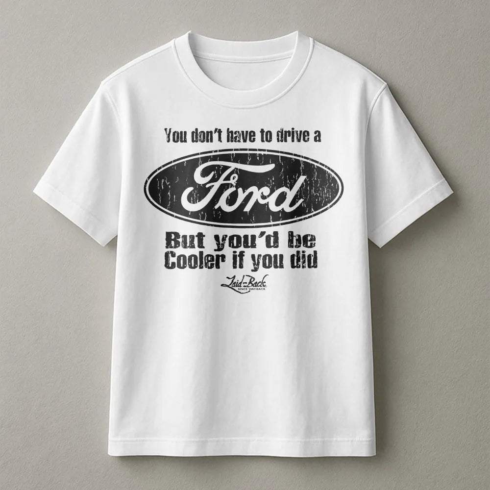 Ford Car Graphic T-Shirt | Funny Automotive Logo Apparel | Premium Cotton Crewneck | Gift For Car Enthusiasts, Mechanics, And