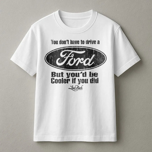 Ford Car Graphic T-Shirt | Funny Automotive Logo Apparel | Premium Cotton Crewneck | Gift For Car Enthusiasts, Mechanics, And