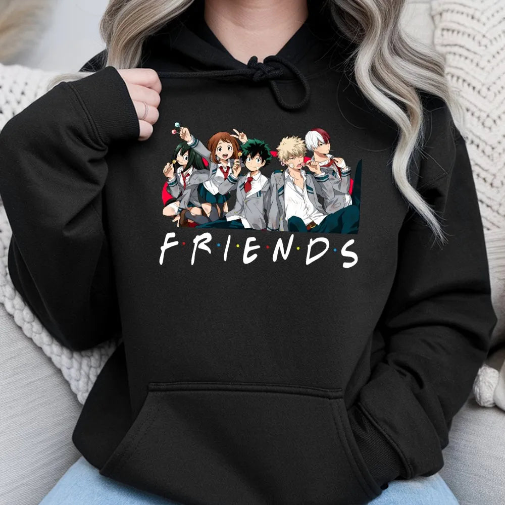 Anime Character Hoodie | My Hero Academia Inspired Graphic | Premium Cotton Blend Pullover | Gift for Manga Fans and Otaku