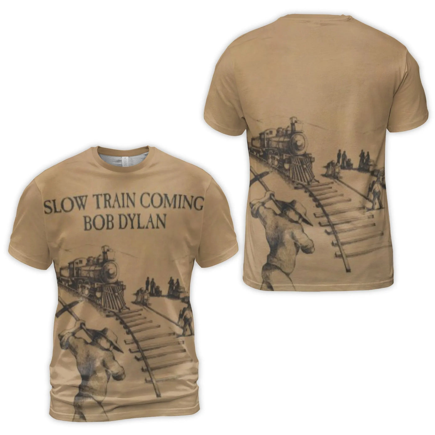 Bob Dylan Slow Train Coming T-Shirt | Retro Album Cover Art Graphic | Premium Soft Jersey Polyester | Music Fan Gift & Casual