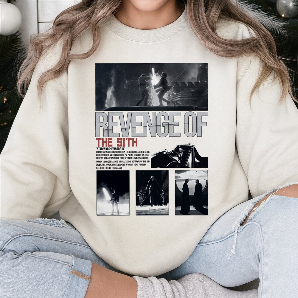 Revenge Of The Sith Sweatshirt | Retro 90s Vintage Movie Poster Graphic | Cotton Blend Premium Pullover | Sci-Fi Fan Gift For