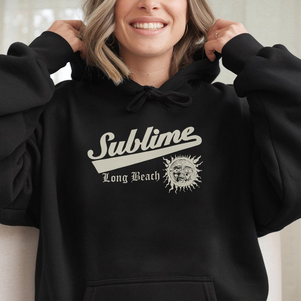 Sublime Band Hoodie | Long Beach California Rock Graphic | Premium Cotton Blend | Unisex 90s Vintage Style Gift for Music Fan