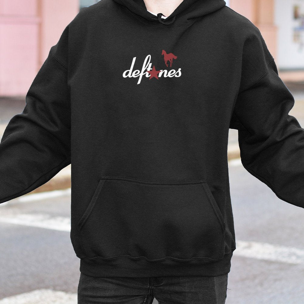 Alternative Rock Music Hoodie | Iconic White Pony Graphic Design | Premium Cotton-Poly Blend | Comfortable Band Merchandise G