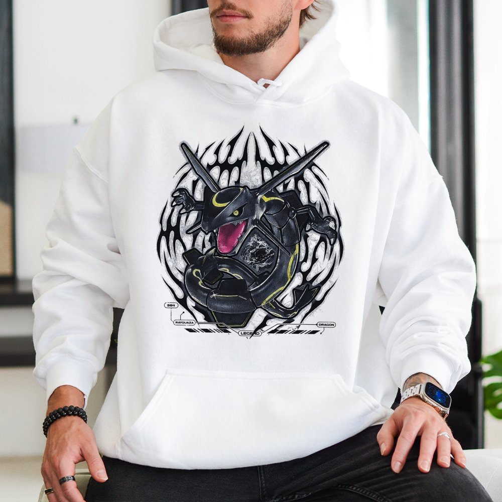 Legendary Dragon Hoodie | Dark Cyber Aesthetic Graphic | Premium Cotton Blend | Anime Gaming Apparel Gift for Gamers