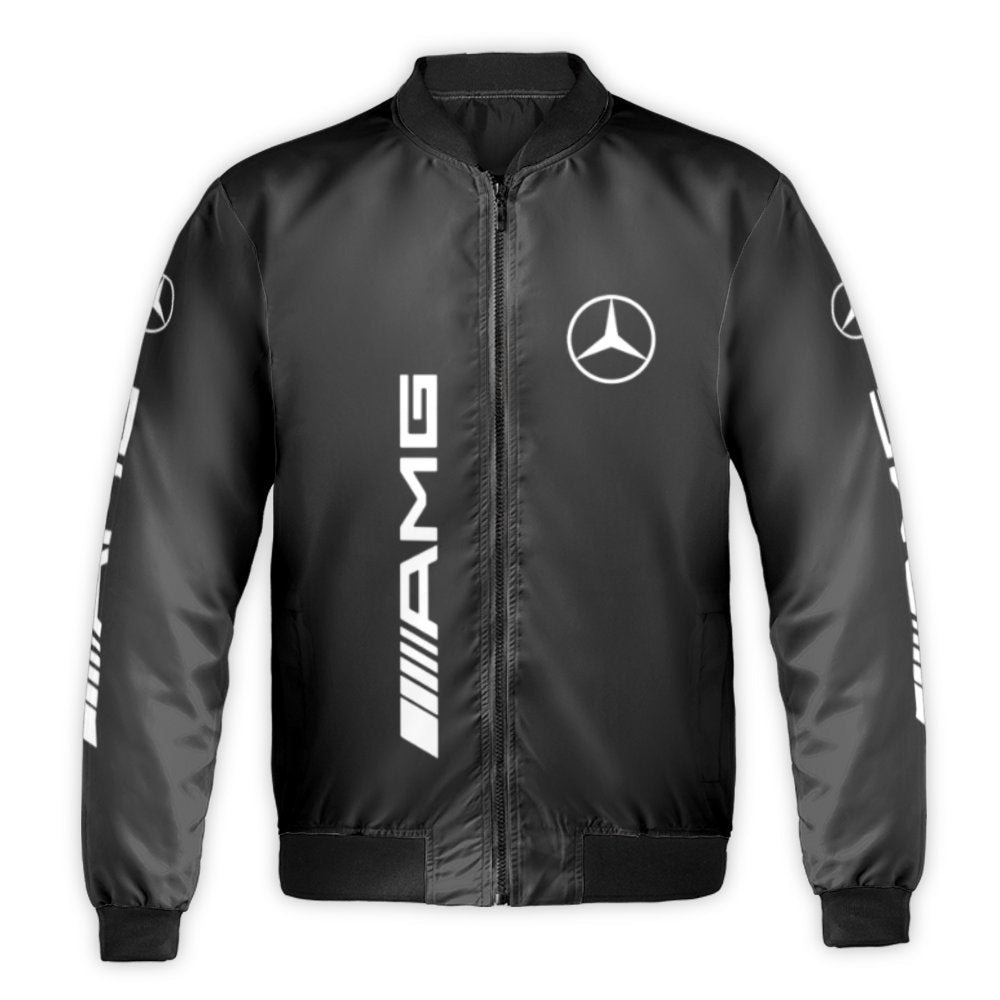 Mercedes AMG Bomber Jacket | Performance Car Enthusiast Streetwear | Durable Nylon Unisex Outerwear | Gift for German Car Fan