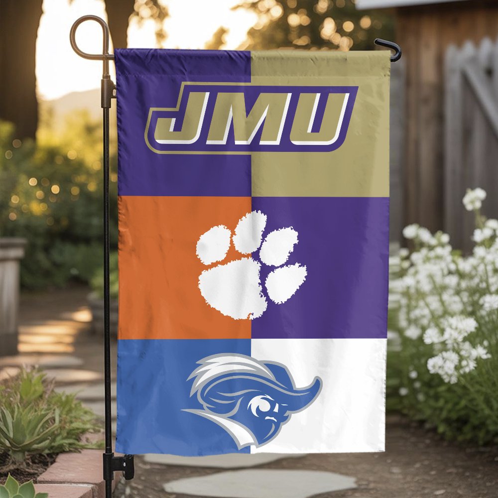 Personalized House Divided Garden Flag | Custom College Team Logos | Weather-Resistant Polyester | Outdoor Banner Gift for Sp