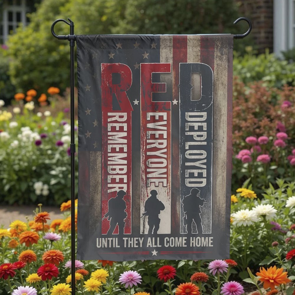 R.E.D. Friday Garden Flag | Remember Everyone Deployed Vintage Design | Double-Sided Polyester | Support Our Troops Gift for 