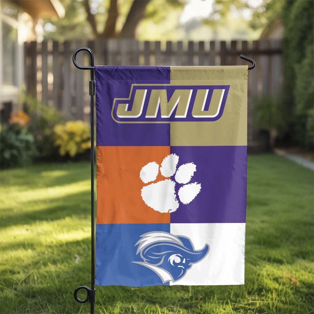 Personalized House Divided Garden Flag | Custom College Team Logos | Weather-Resistant Polyester | Outdoor Banner Gift for Sp