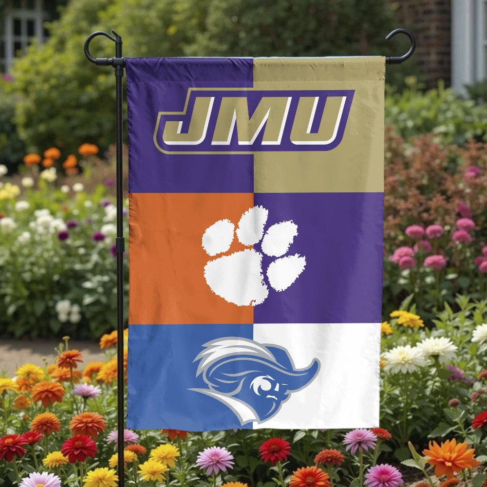Personalized House Divided Garden Flag | Custom College Team Logos | Weather-Resistant Polyester | Outdoor Banner Gift for Sp