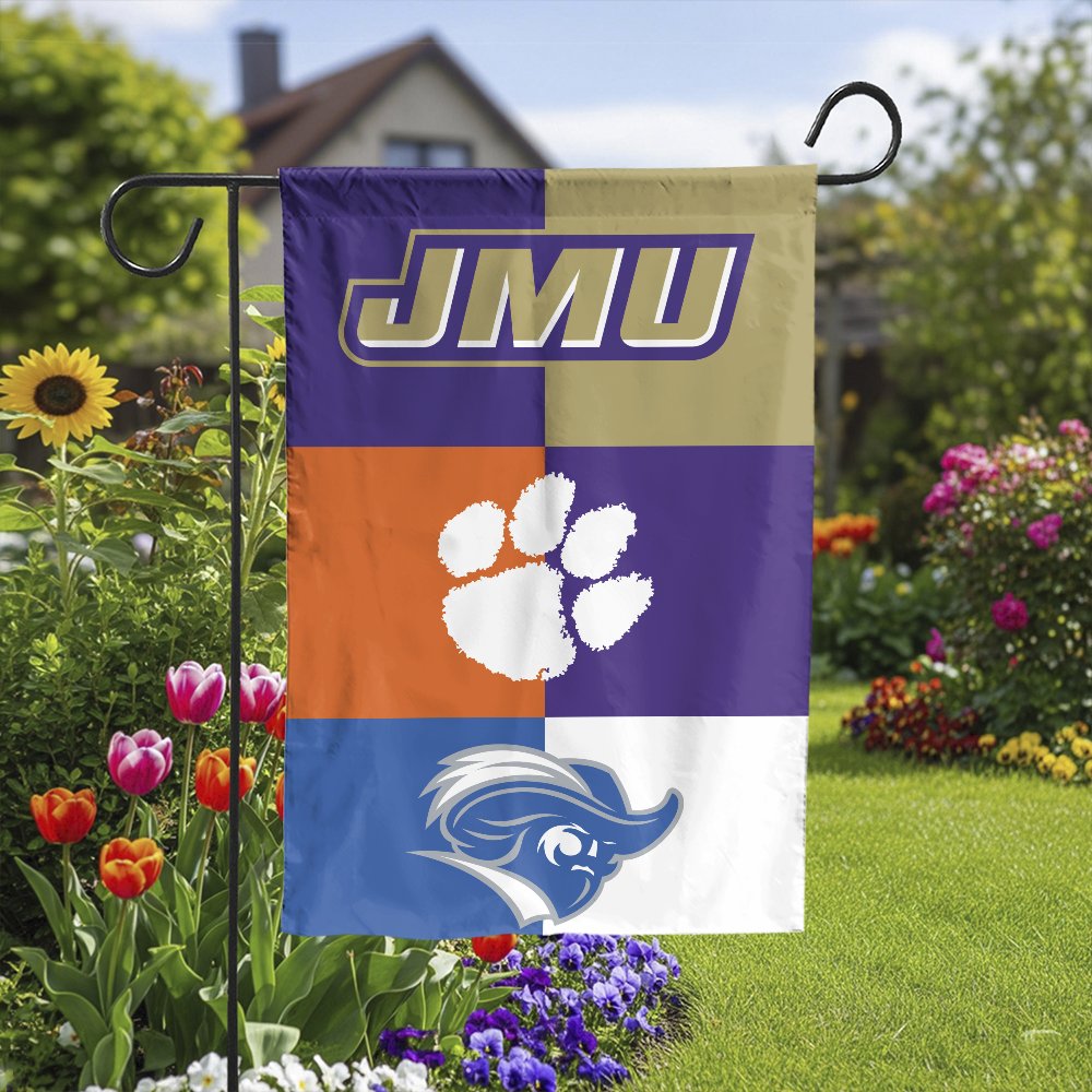 Personalized House Divided Garden Flag | Custom College Team Logos | Weather-Resistant Polyester | Outdoor Banner Gift for Sp
